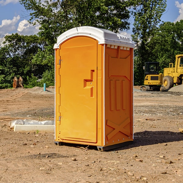 how often are the porta potties cleaned and serviced during a rental period in Colfax